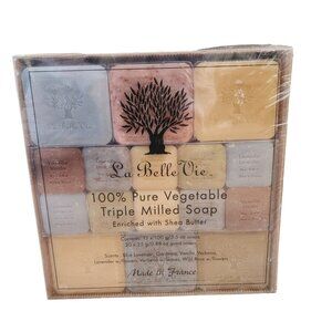 La Belle Vie 100% Pure Vegetable Triple Milled Soap With Shea Sealed 32ct France